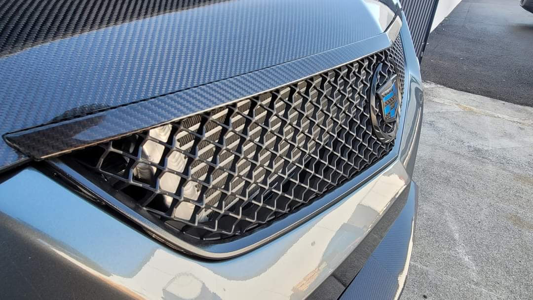 2009-2015 Cadillac CTS and CTS-V V2 | Carbon Fiber Hood Trim Molding Replacement